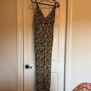 Madewell Black and Yellow Floral Jumpsuit